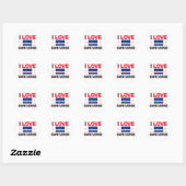 Ik hou van Kaapverdië Ronde Sticker (Vel)