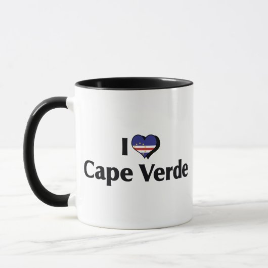 Ik hou van Kaapverdië Vlag Mok (Links)