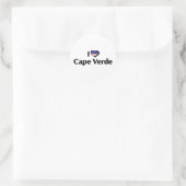 Ik hou van Kaapverdische vlag Ronde Sticker (Tas)