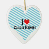 Ik hou van kaarsenmakers keramisch ornament (Rechts)