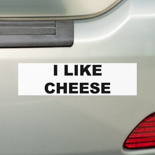 Ik hou van kaas bumpersticker (Op auto)