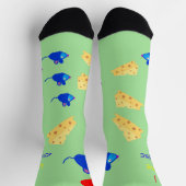 Ik hou van kaas en Schattigee blauwe muizen Sokken (Top)