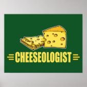 Ik hou van kaas! Funny Cheeseoloog Poster (Voorkant)
