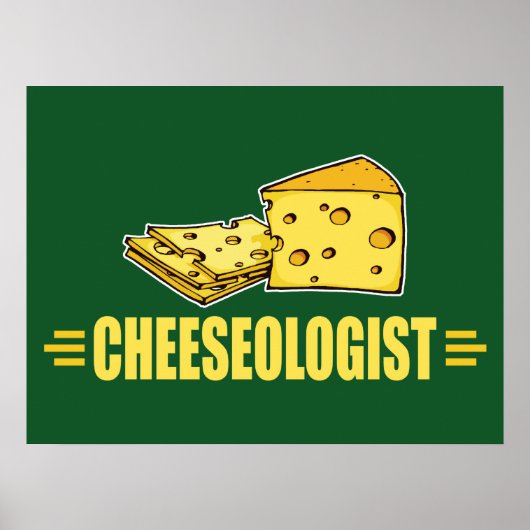 Ik hou van kaas! Grappige kaasoloog Poster (Voorkant)