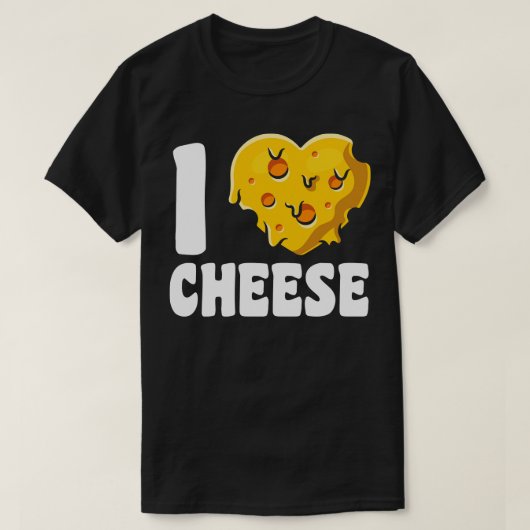 Ik hou van kaas liefhebber t-shirt (Design voorkant)