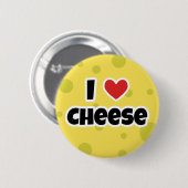 Ik hou van Kaas Ronde Button 5,7 Cm (Voorkant /achterkant)
