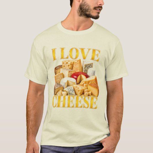 Ik hou van kaas t-shirt (Voorkant)