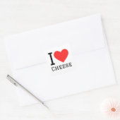 Ik hou van kaas vierkante sticker (Envelop)
