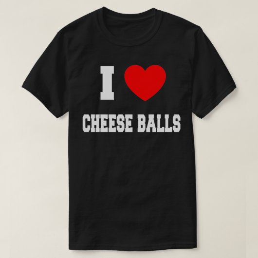 Ik hou van kaasballen t-shirt (Design voorkant)