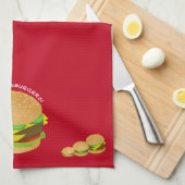 Ik hou van kaasburgers theedoek (Quarter Fold)