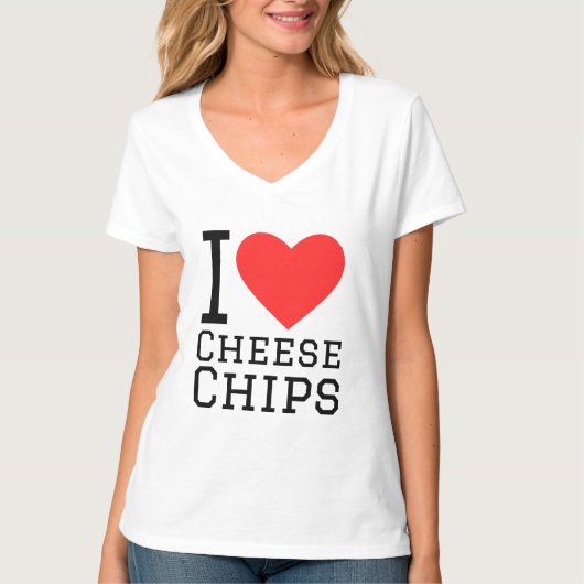 Ik hou van kaaschips t-shirt (Voorkant)