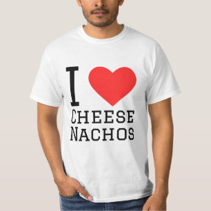 Ik hou van kaasnachos t-shirt