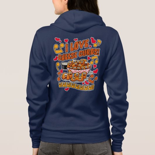 Ik hou van kaasstolpjes! hoodie (Achterkant)
