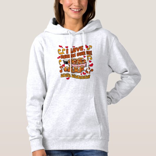 Ik hou van kaasstolpjes! hoodie (Voorkant)