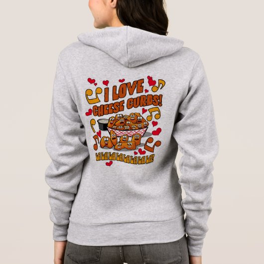 Ik hou van kaasstolpjes! hoodie (Achterkant)