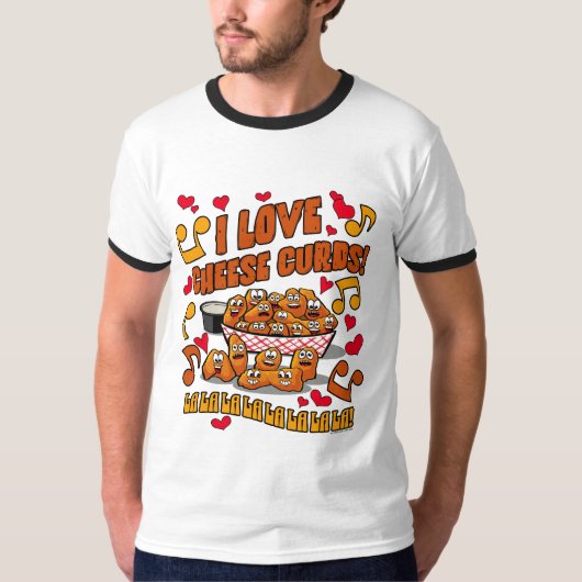Ik hou van kaasstolpjes! t-shirt (Voorkant)