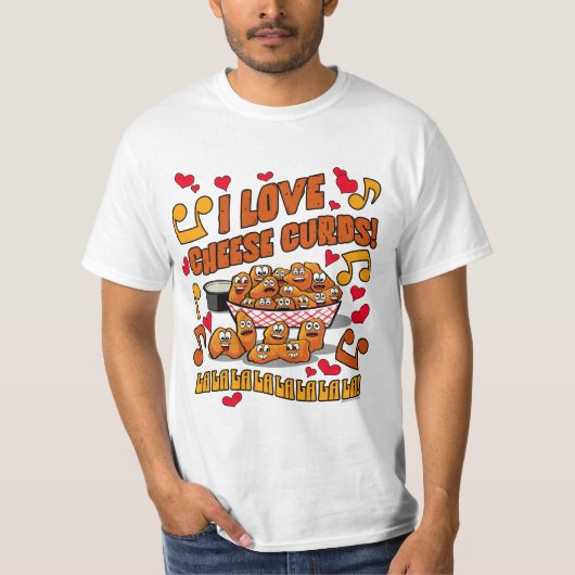 Ik hou van kaasstolpjes! t-shirt (Voorkant)