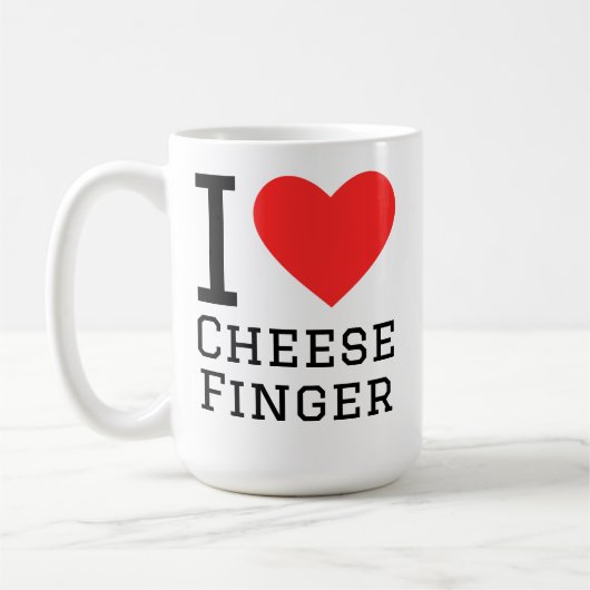 Ik hou van kaasvinger koffiemok (Links)