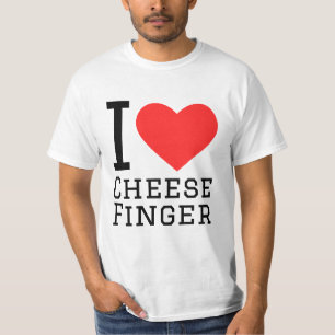Ik hou van kaasvinger t-shirt