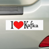 Ik hou van Kafka Bumpersticker (Op auto)