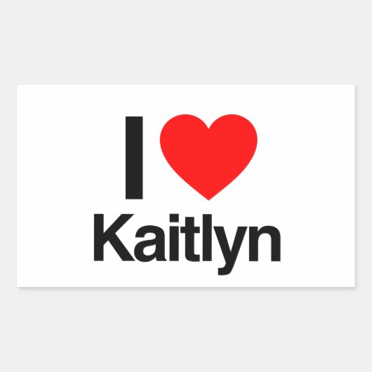 ik hou van kaitlyn rechthoekige sticker (Voorkant)