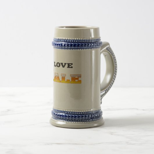 Ik hou van Kale, grappig, Nerdy Beer Lover Gifts. Bierpul (Voorkant rechts)