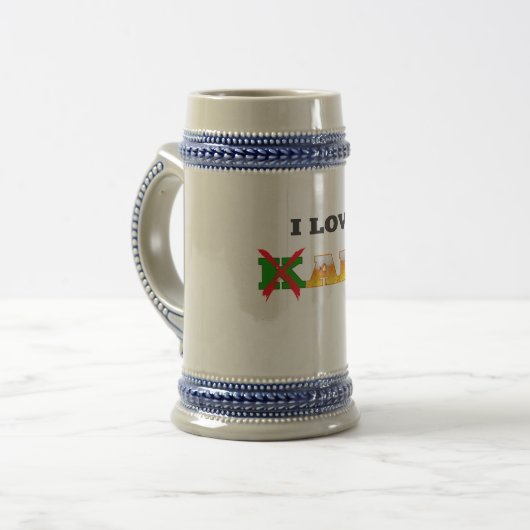 Ik hou van Kale, grappig, Nerdy Beer Lover Gifts. Bierpul (Voorkant links)