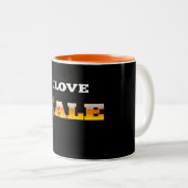 Ik hou van Kale, grappig, Nerdy Beer Lover Gifts. Tweekleurige Koffiemok (Voorkant rechts)
