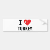 Ik hou van kalkoenen bumpersticker (Voorkant)