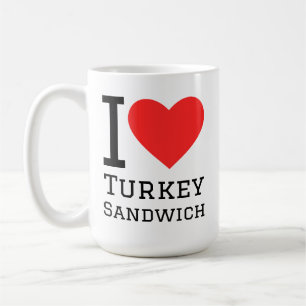 Ik hou van kalkoensandwich koffiemok