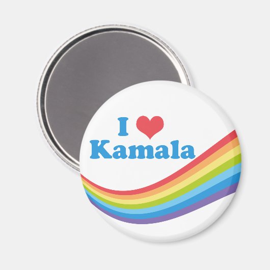 Ik hou van Kamala Rainbow Election Magneet (Voorkant / Achterkant)