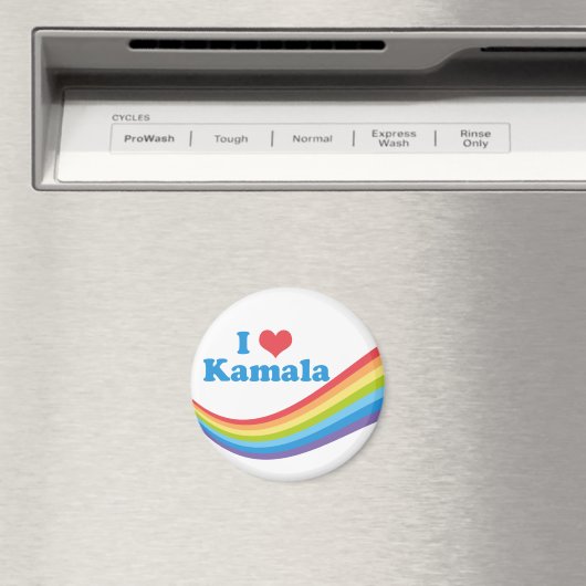 Ik hou van Kamala Rainbow Election Magneet (Insitu (Vaatwasser))