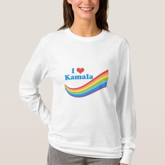 Ik hou van Kamala Rainbow Schattigee Verkiezingen  T-shirt (Voorkant)