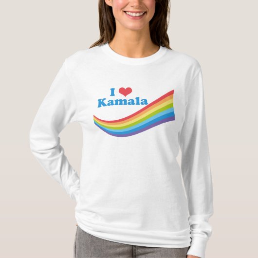 Ik hou van Kamala Rainbow Schattigee Verkiezingen  T-shirt (Voorkant)