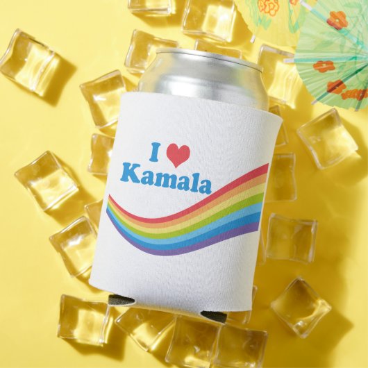 Ik hou van Kamala Schattigee verkiezing regenboog Blikjeskoeler (Insitu Zomer)