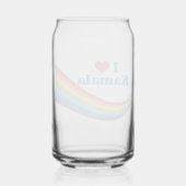 Ik hou van Kamala Schattigee verkiezing regenboog Blikvorm Glas (Achterkant)