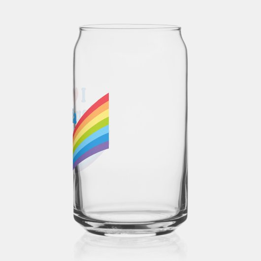 Ik hou van Kamala Schattigee verkiezing regenboog Blikvorm Glas (Links)