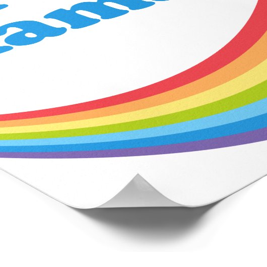 Ik hou van Kamala Schattigee verkiezing regenboog Poster (Hoek)