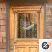 Ik hou van Kamala Schattigee verkiezing regenboog Raamsticker (Huis Deur)