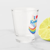 Ik hou van Kamala Schattigee verkiezing regenboog Shot Glas (Links)