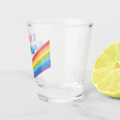Ik hou van Kamala Schattigee verkiezing regenboog Shot Glas (Rechts)