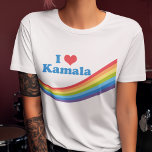 Ik hou van Kamala Schattigee verkiezing regenboog T-shirt<br><div class="desc">Een prachtig Kamala Harris regenboog T-shirt voor de verkiezingen van 2024 met de tekst I Love Kamala. Schattigee en kleurrijke ondersteuning voor ons vice-president.</div>
