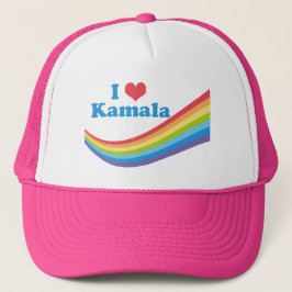 Ik hou van Kamala Schattigee verkiezing regenboog Trucker Pet