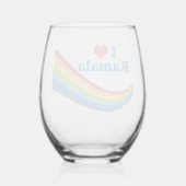 Ik hou van Kamala Schattigee verkiezing regenboog Wijnglas Zonder Voet (Achterkant)
