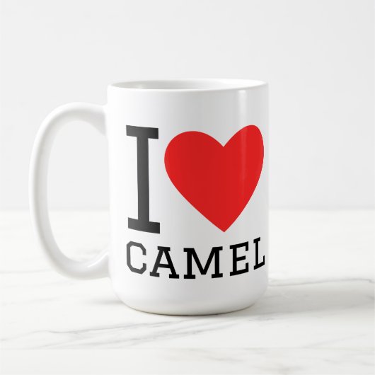 Ik hou van kameel koffiemok (Links)