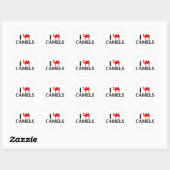 Ik hou van kamelen ronde sticker (Vel)