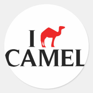 Ik hou van kamelen ronde sticker