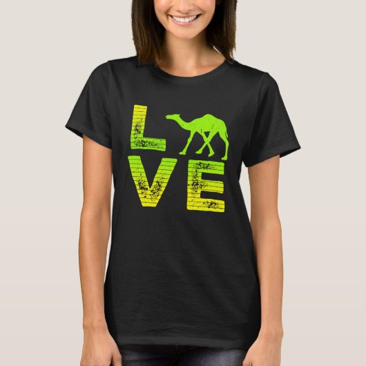 Ik hou van kamelen woestijn kamel en hou van jonge t-shirt (Voorkant)