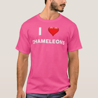 Ik hou van kameleons hart kameleon t-shirt