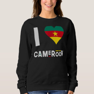 Ik hou van Kameroen Kameroen Vlag Hart Afrika Cam Trui